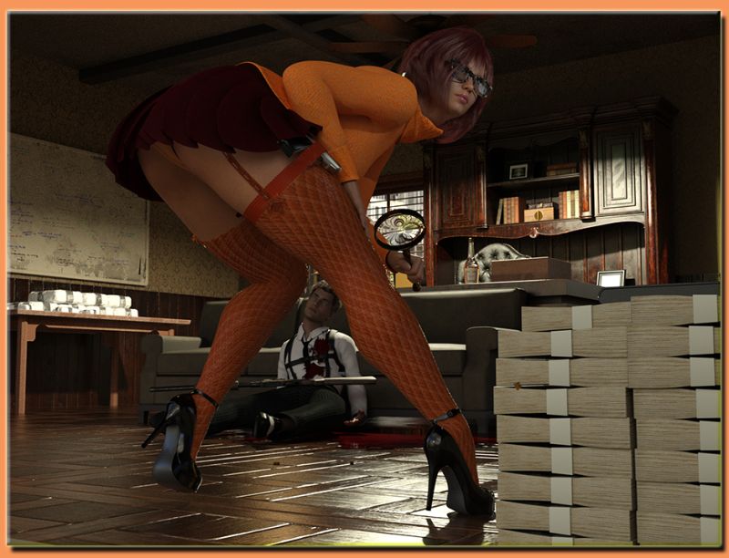 Vilma Where Are You II
Not realizing Daphne had already found the kidnapped heiress. Vilma continued looking for clues to her whereabouts, all the while Daphne and Ms. Pitstop were being held in the basement right beneath her.   
Keywords: Vilma Scooby-Doo