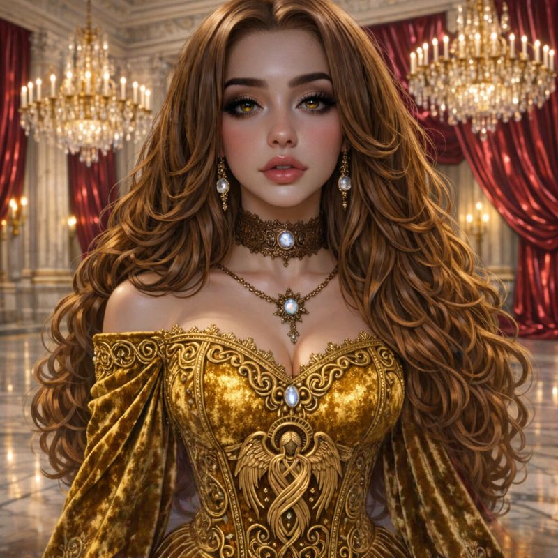 At the Ball
Just a simple beauty trying to catch the eye of some noble to lift her from her common life. 
Keywords: ball