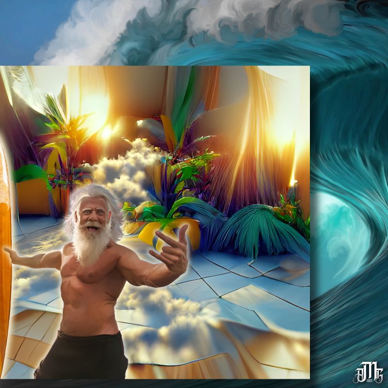 God surfs - SAOTW winner 08/13/22
Not trying to push a religious view here. I have a little bit different of a view of the big guy than most people. I think he is a lot more like us than people think. I cant wait to go surfing with him.
Keywords: god surf