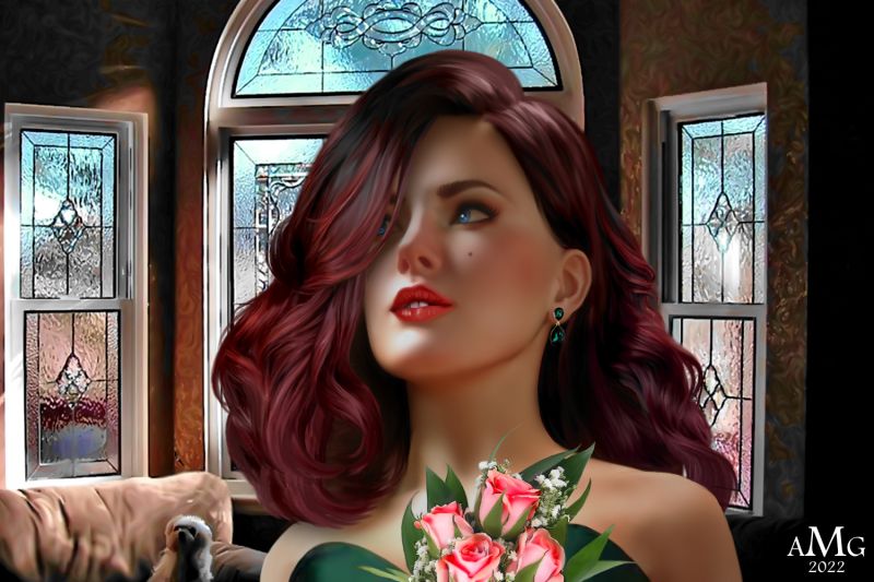 Red hair study  12
This is part of a series to develop a palette for red hair. 
Keywords: red hair woman