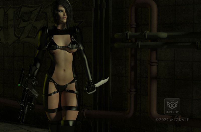 Aeon Widow
"You meet her in a dark alley. WHAT do you do?"

Found some interesting V4 things on sale.. had to get a few and try them out. Render straight outta Poser Superfly.
yeah, I like the dark. it fascinates me..
Thanks for looking, enjoy..
Keywords: night alley assassin woman knife