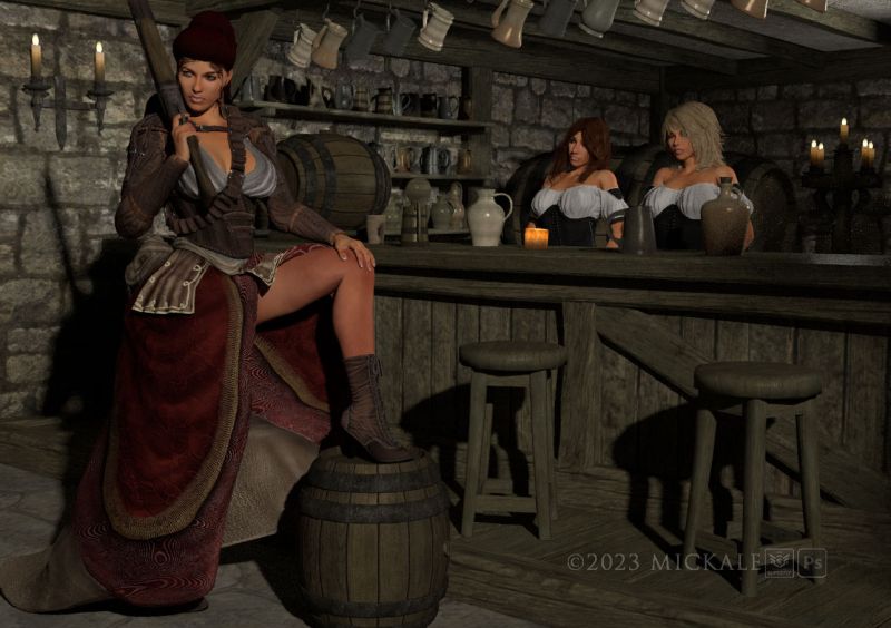 Ms Kitty's
"Well cowboys, Ms Kitty's is now open. Ms Kitty highly recommends you mind yourselves and generously tip your barmaids."

thanks for looking, enjoy..
