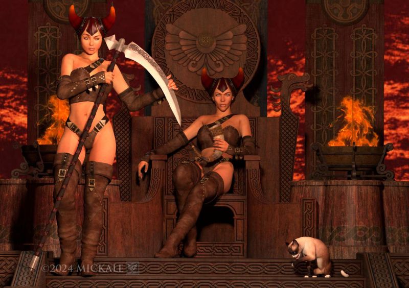 The Reaper Sisters
...and their cat.

thanks for looking, enjoy.
