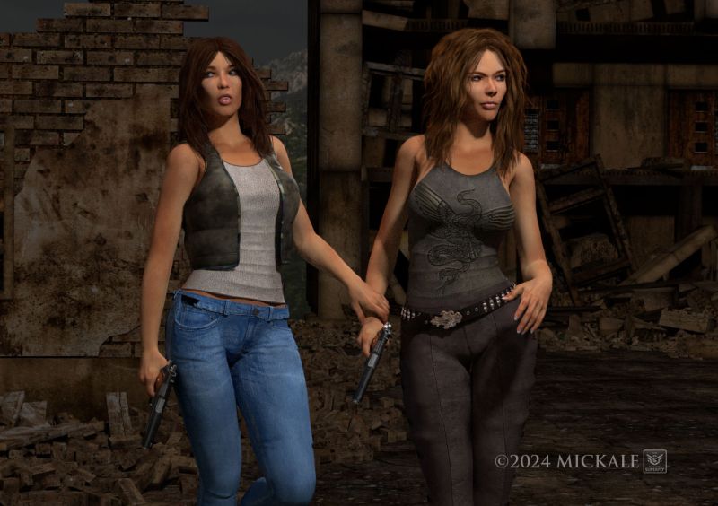 Watching for Theives
"After the explosion, they were on lookout for opportunistic thieves."

playing with a couple new characters. thanks for looking, enjoy.
