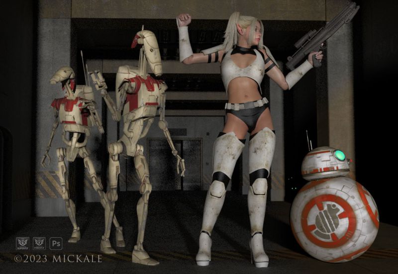 Far, far away Suicide Squad
"It was a long time ago when this group was on mission.."

little fun with some Star Wars stuff.. 
thanks for looking, enjoy..
Keywords: Star Wars battlebots BB storm trooper
