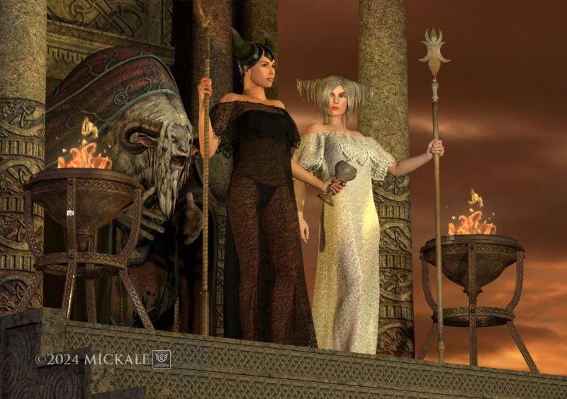 Successors
"The Overseer presents his daughters as his successors. Sibling rivalry is expected." 

thanks for looking, enjoy..
