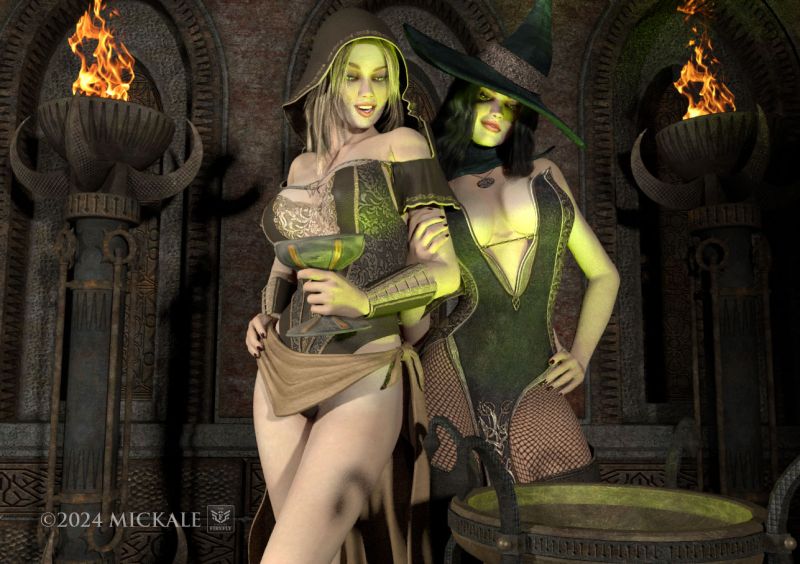 The Wizard and the Witch
"A wizard and a witch are cookn' up somethin.' 

thanks for looking, enjoy
