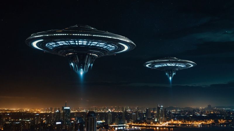 Alien invasion
Great image! Great lighting! Great composition! And 8 images in 1 minute, amazing! AI generated! 
All great, but wait, who is the artist of these images? I, who typed this prompt: “Alien spaceships above city by night.” and clicked on the Generate button? I don't think so.

Dictionary: An artist is a person who creates art.

In 1 minute I can start Daz Studio, select the Content Library tab and … nothing more, time is gone!

