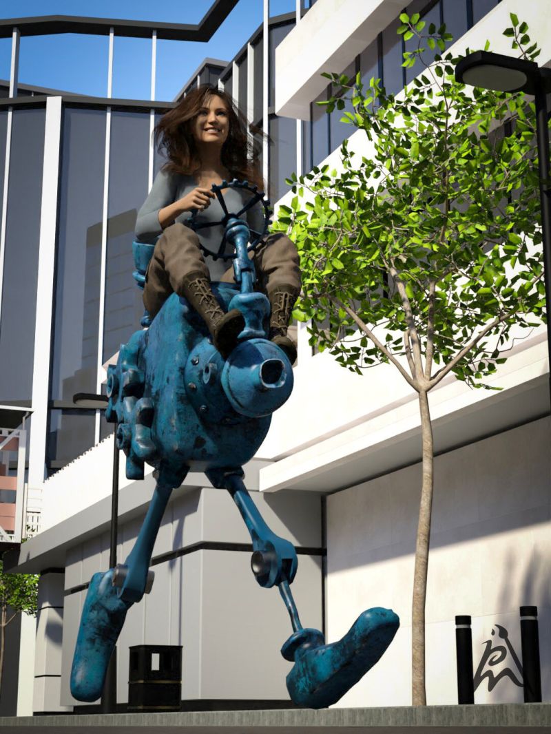 City Run on Krunk
Jenny is "running" through the city on Krunk. Krunk is a funny vehicle.
Thanks to anniemation for this amazing freebie. It is really fun to work with it.

Daz Studio Iray render.
