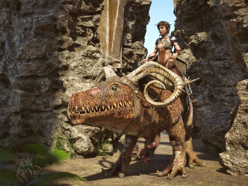 On Track
She need to find a way out here.

Daz Studio Iray render with postwork don in Affinity Photo.
Keywords: female fantasy riding