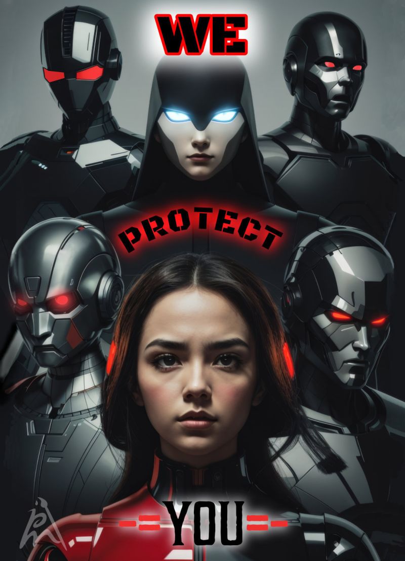 We Protect You
A science fiction story about what can or will happen with humans and AI. The humans think they control AI but it is the other way around. AI is the one that controls all.

A young woman that doesn't want to accept the dark world she is living in.
Keywords: Sci-Fi