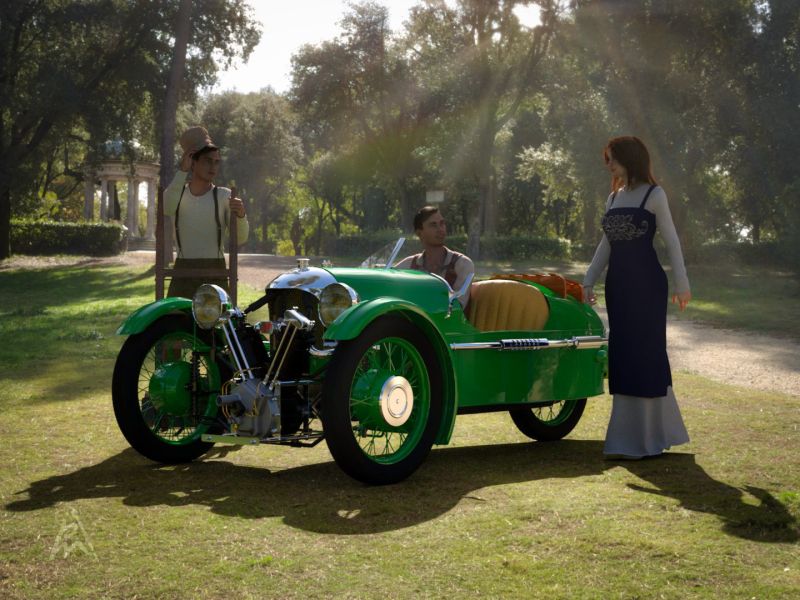 The twins - SAOTW winner 12/17/22
The twin brothers like the same woman.

Morgan 3 Wheeler for DAZ studio by 3DClassics (Renderosity)

Keywords: car oldtimer vintage