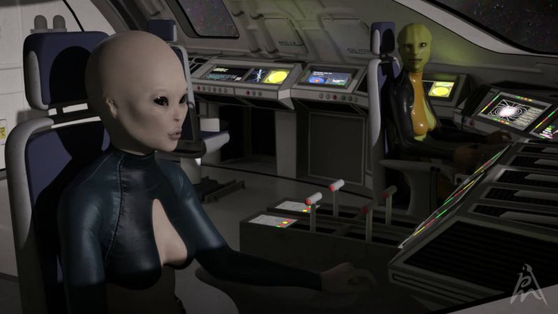 Journey to Zecury
Ashai and Etta in their spaceship on the way to the planet Zecury.

Items used:
Ashai for Genesis 8 and 8.1 Female (RenderHub)
Etta for Genesis 8 and 8.1 Female (RenderHub)
HeroShip Cockpit by 3-D-C by 3-d-c (Renderosity)
Inline Bodysuit Genesis 8 and 8.1F by lilflame (Renderosity)
Vision for Inline Bodysuit Genesis 8 and 8.1F by lilflame (Renderosity)
Poses by Petege

Keywords: sci-fi spaceship