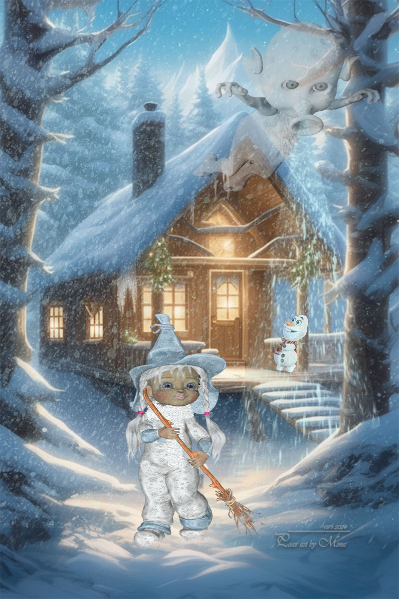 Die Wintergeister bei der Arbeit
The winter spirits ensure that there is a lot of snow and if not then they blow with full force.
