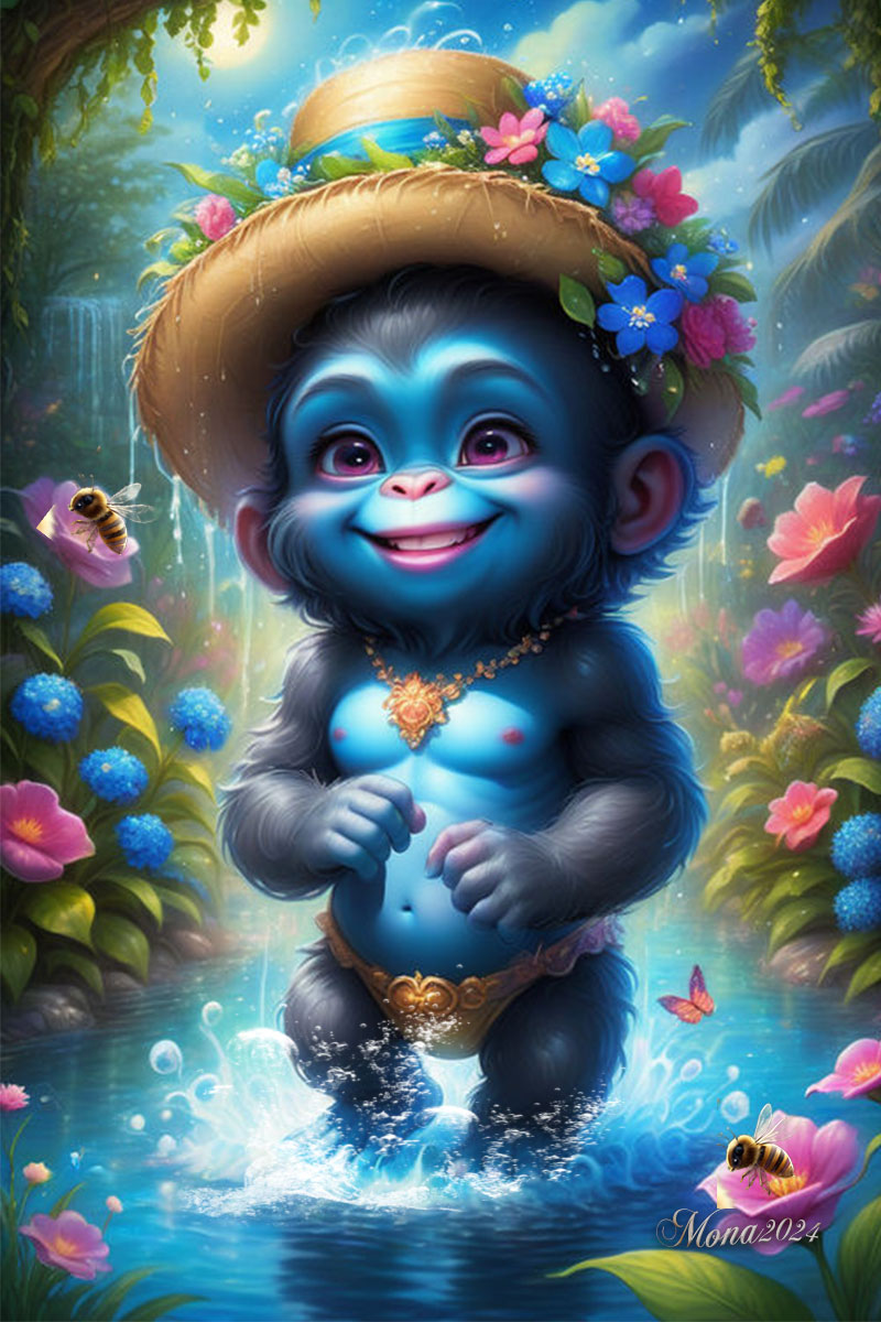 Affchen im Badehose
AI + Photoshop
