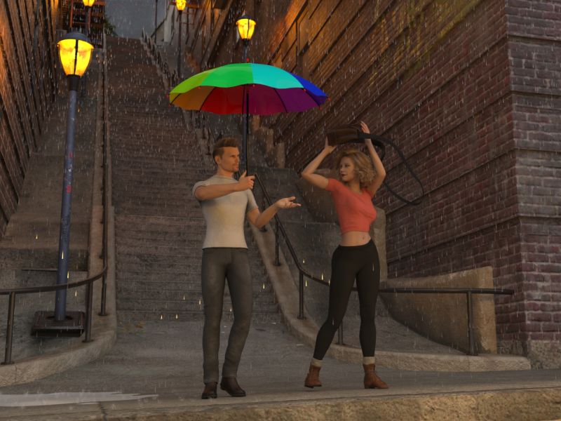 April showers bring
April showers bring... a handsome boy who offers you shelter from the rain under his colorful umbrella.
Keywords: April showers