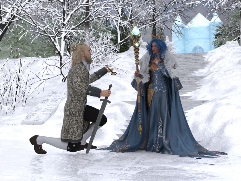 Key of Winter
The Queen of Winter receives the key from the King of Autumn, to begin the new season with the charm of snow.
Keywords: key winter